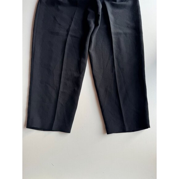 Aritzia WILFRED Carrot Black Crepe Tapered Leg Pleated Trousers Pants, Size 10 - Picture 5 of 14